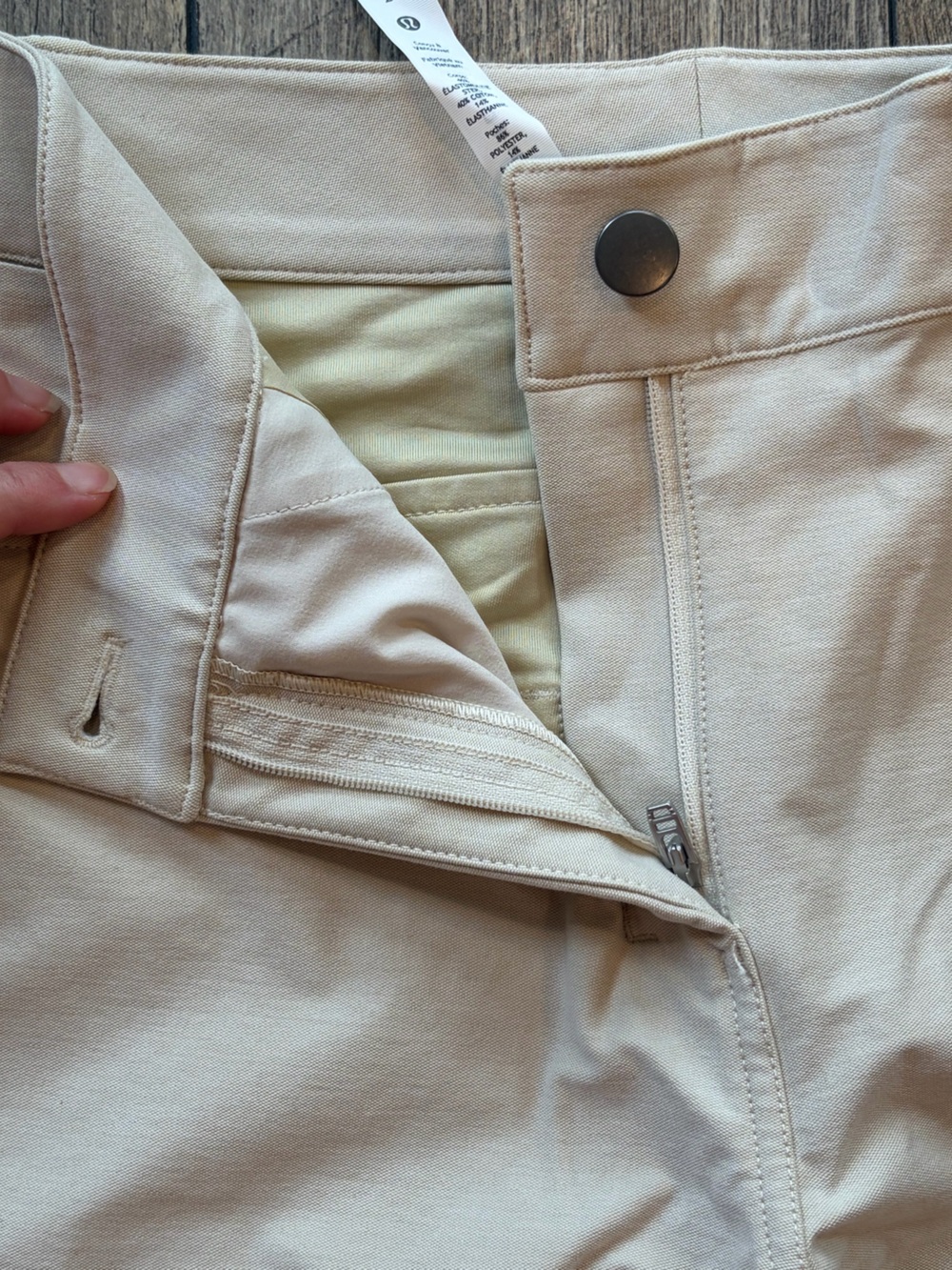 NWT Lululemon City Sleek 5 Pocket Wide-Leg High-Rise Pant Natural Ivory size 27 - Picture 6 of 10